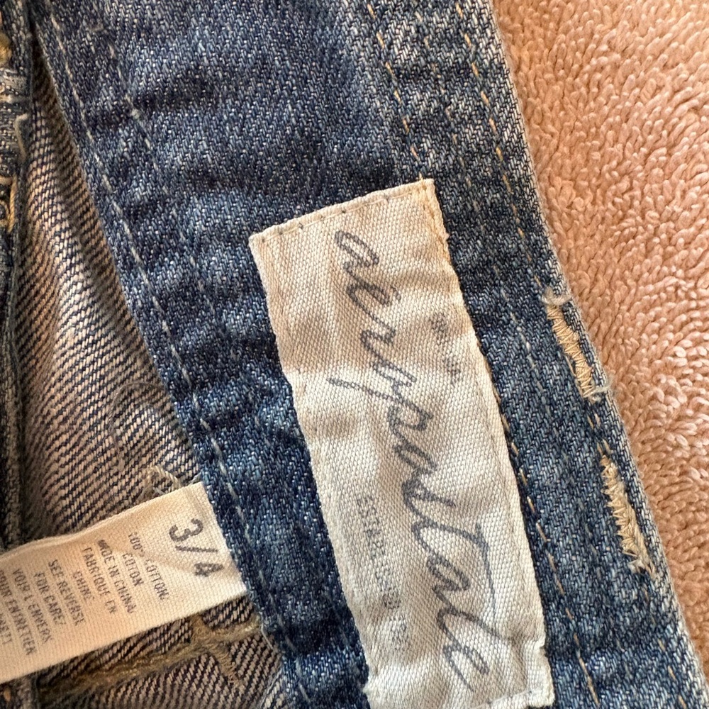 VINTAGE Aéropostale Y2K Distressed Denim mini skirt-size 4 - Picture 5 of 7